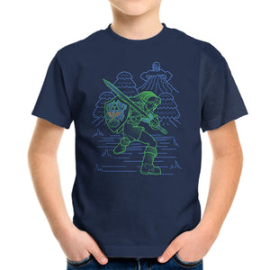 Neon Line-Art Hyrule Savior