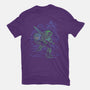 Neon Line-Art Hyrule Savior-Womens-Fitted-Tee-Astrobot Invention