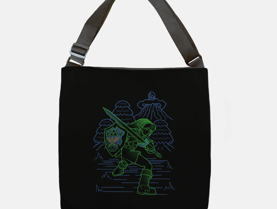 Neon Line-Art Hyrule Savior