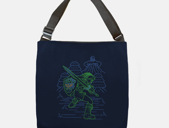 Neon Line-Art Hyrule Savior