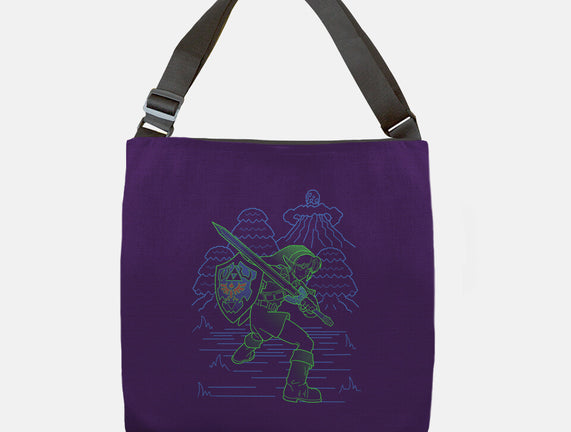 Neon Line-Art Hyrule Savior