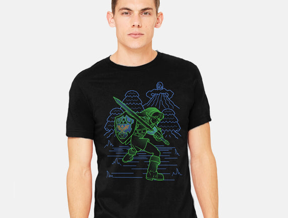 Neon Line-Art Hyrule Savior