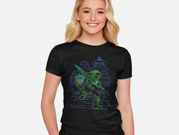 Neon Line-Art Hyrule Savior