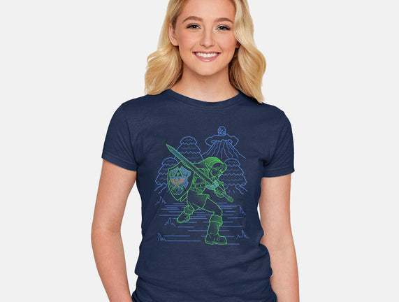 Neon Line-Art Hyrule Savior