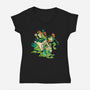 Croaking Saviors-Womens-V-Neck-Tee-Henrique Torres