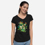 Croaking Saviors-Womens-V-Neck-Tee-Henrique Torres