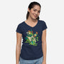 Croaking Saviors-Womens-V-Neck-Tee-Henrique Torres