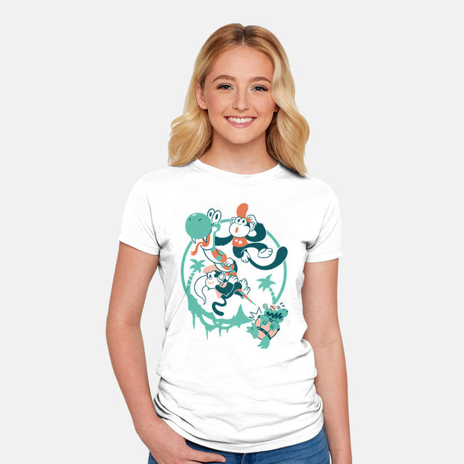 Bouncy Buddy-Womens-Fitted-Tee-Henrique Torres