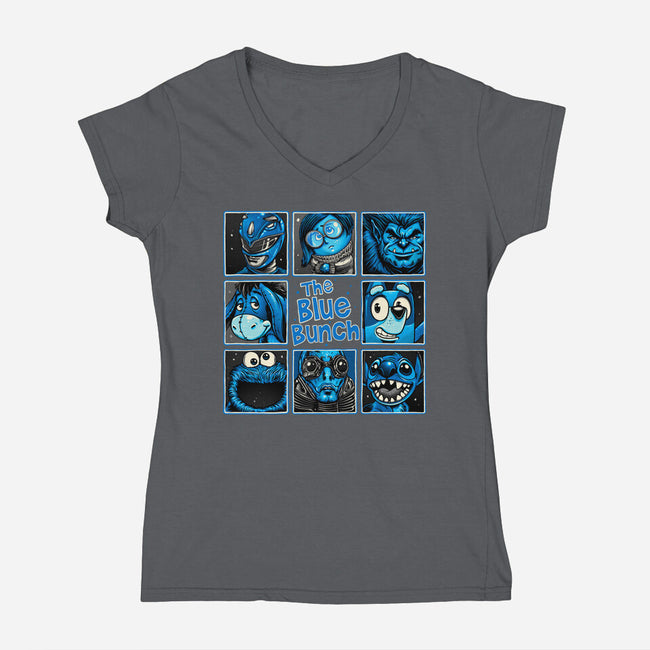 The Blue Bunch-Womens-V-Neck-Tee-momma_gorilla