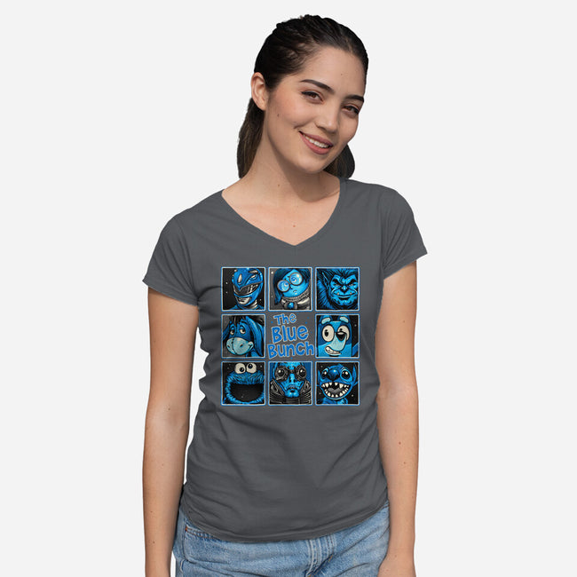 The Blue Bunch-Womens-V-Neck-Tee-momma_gorilla