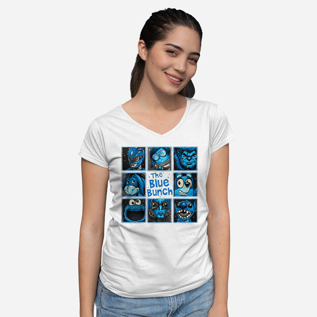 The Blue Bunch-Womens-V-Neck-Tee-momma_gorilla