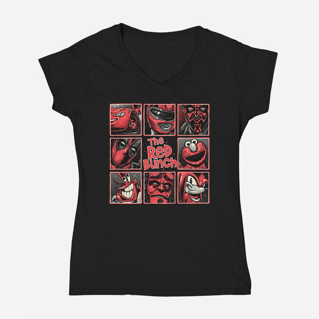 The Red Bunch-Womens-V-Neck-Tee-momma_gorilla