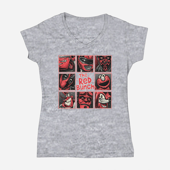 The Red Bunch-Womens-V-Neck-Tee-momma_gorilla