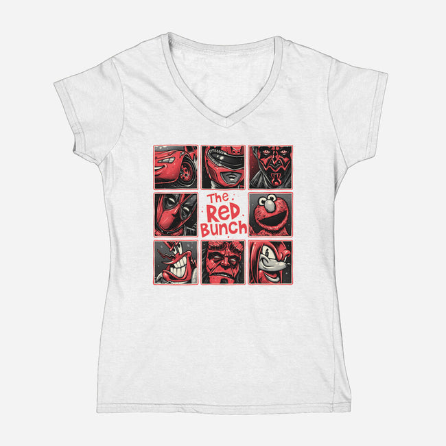 The Red Bunch-Womens-V-Neck-Tee-momma_gorilla