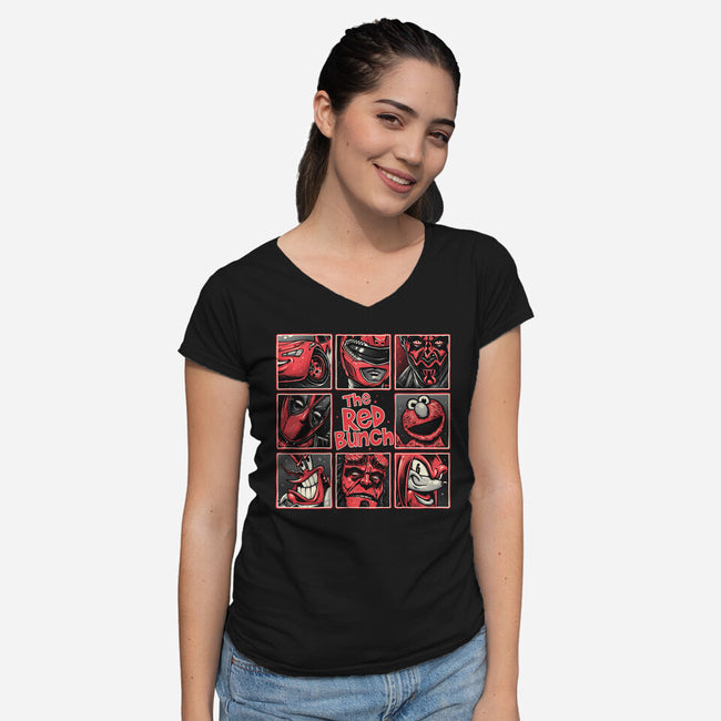 The Red Bunch-Womens-V-Neck-Tee-momma_gorilla
