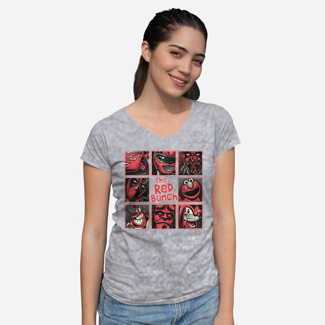 The Red Bunch-Womens-V-Neck-Tee-momma_gorilla