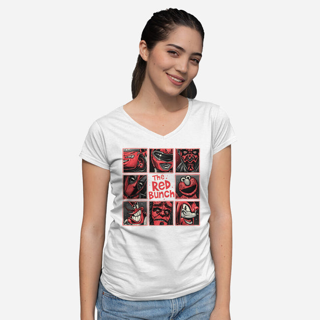 The Red Bunch-Womens-V-Neck-Tee-momma_gorilla