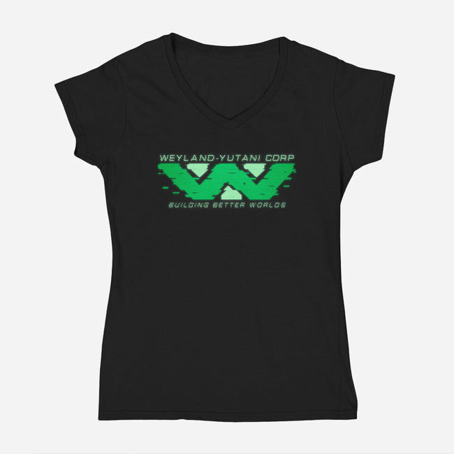 WYC Glitch-Womens-V-Neck-Tee-Getsousa!