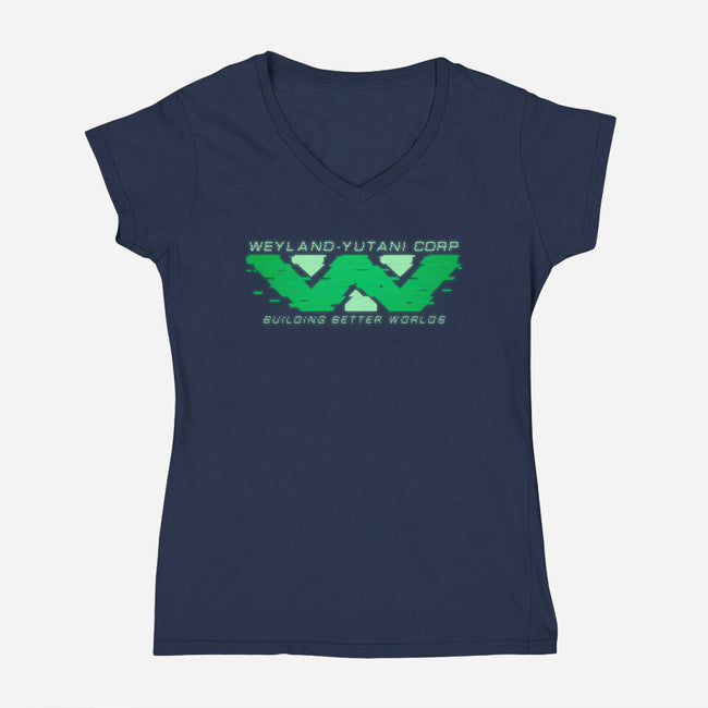 WYC Glitch-Womens-V-Neck-Tee-Getsousa!