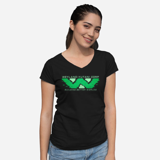 WYC Glitch-Womens-V-Neck-Tee-Getsousa!