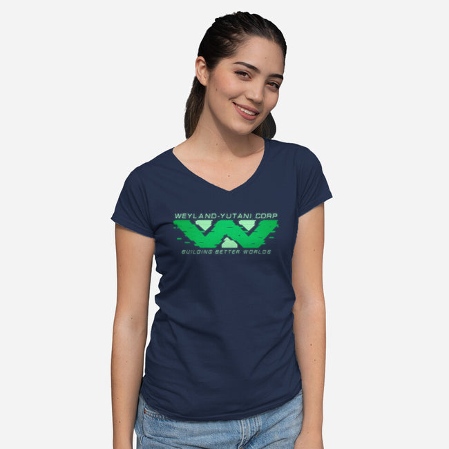WYC Glitch-Womens-V-Neck-Tee-Getsousa!