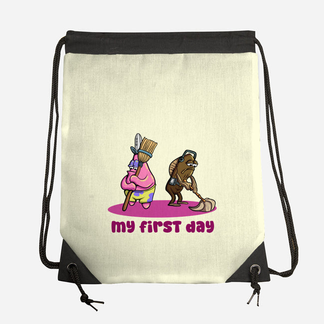 My First Day-None-Drawstring-Bag-nickzzarto
