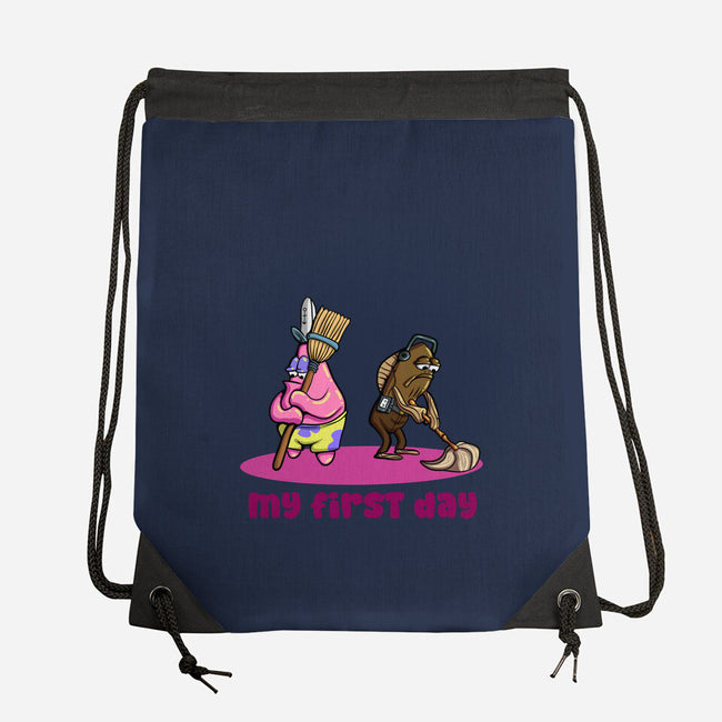 My First Day-None-Drawstring-Bag-nickzzarto