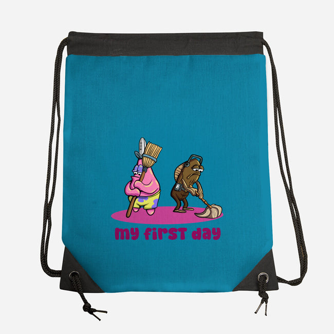 My First Day-None-Drawstring-Bag-nickzzarto