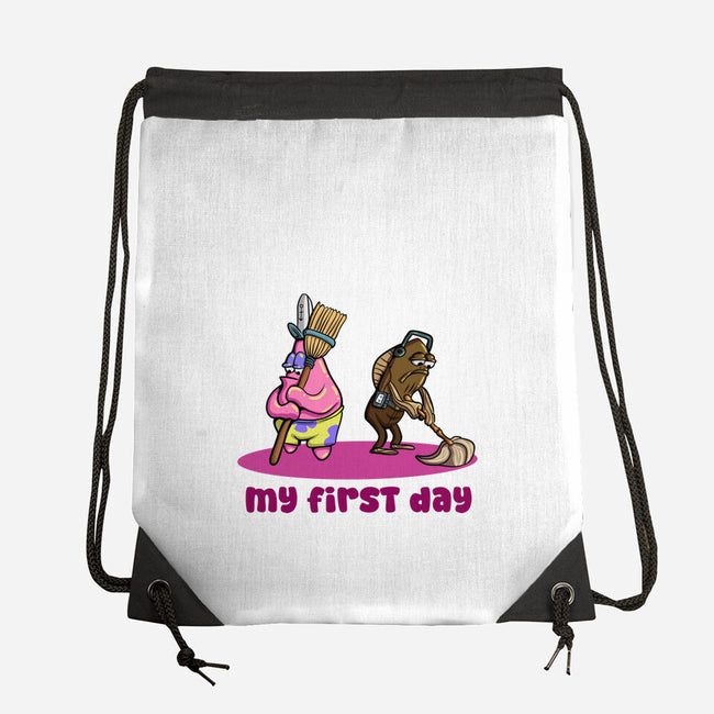My First Day-None-Drawstring-Bag-nickzzarto