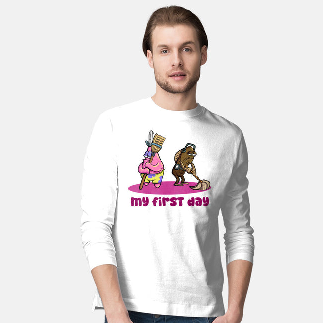 My First Day-Mens-Long Sleeved-Tee-nickzzarto