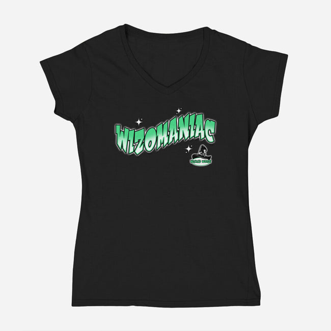 Wizomaniac-Womens-V-Neck-Tee-palmstreet