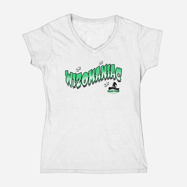 Wizomaniac-Womens-V-Neck-Tee-palmstreet