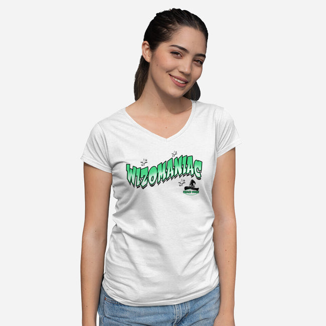 Wizomaniac-Womens-V-Neck-Tee-palmstreet