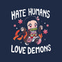 Hate Humans Love Demons-Womens-V-Neck-Tee-Vallina84