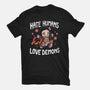 Hate Humans Love Demons-Womens-Fitted-Tee-Vallina84