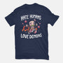 Hate Humans Love Demons-Womens-Fitted-Tee-Vallina84