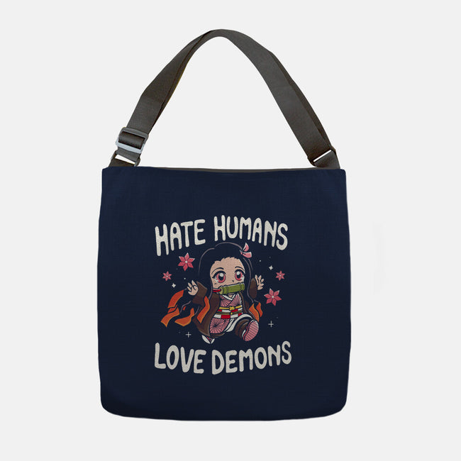 Hate Humans Love Demons-None-Adjustable Tote-Bag-Vallina84