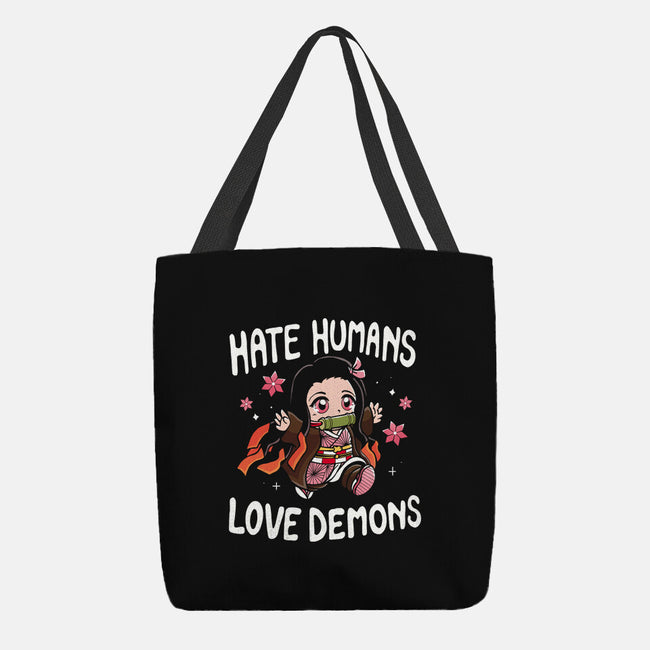 Hate Humans Love Demons-None-Basic Tote-Bag-Vallina84