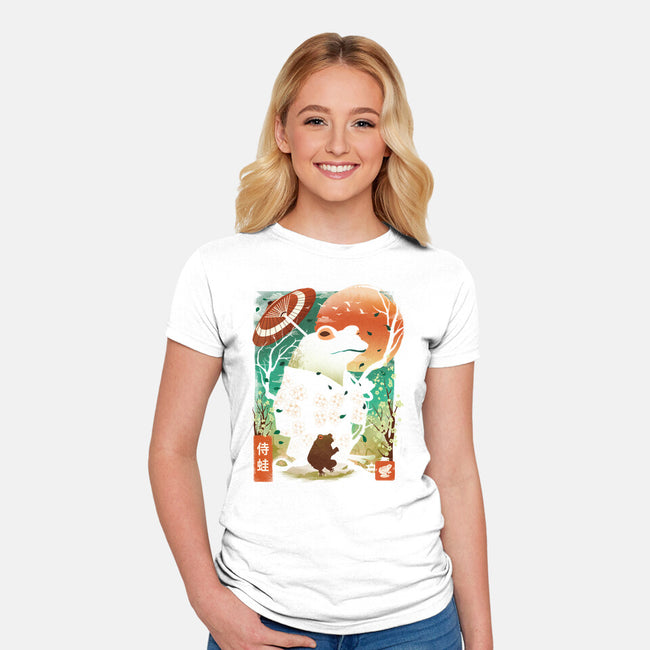 Frog Garden-Womens-Fitted-Tee-dandingeroz