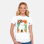 Frog Garden-Womens-Fitted-Tee-dandingeroz