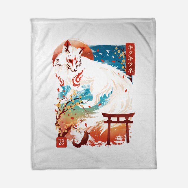 Kitsune Spirit-None-Fleece-Blanket-dandingeroz