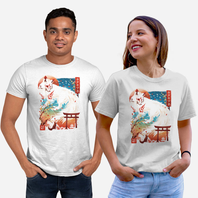 Kitsune Spirit-Unisex-Basic-Tee-dandingeroz