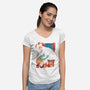 Kitsune Spirit-Womens-V-Neck-Tee-dandingeroz