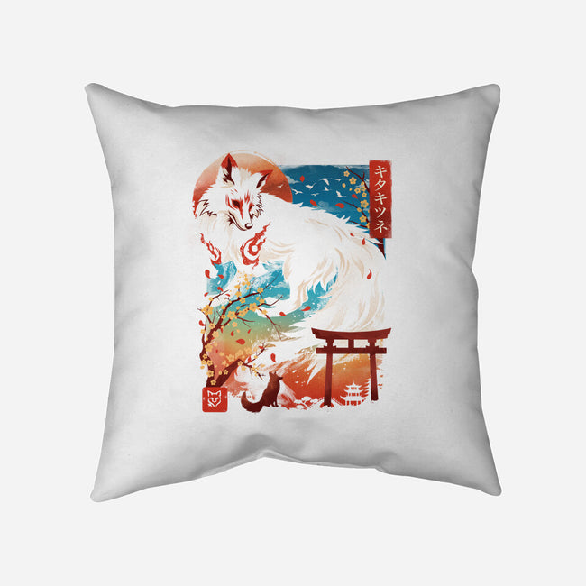 Kitsune Spirit-None-Removable Cover w Insert-Throw Pillow-dandingeroz