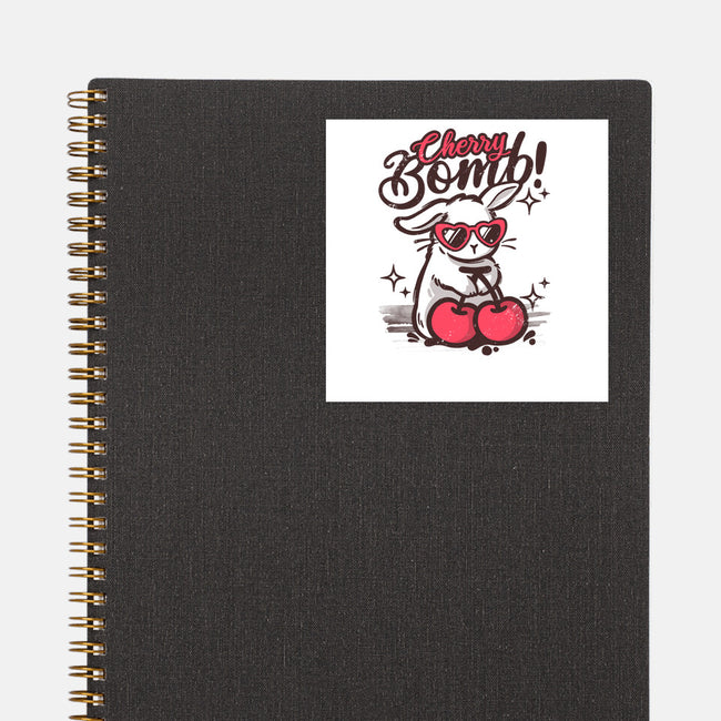 Cherry Bomb Bunny-None-Glossy-Sticker-NemiMakeit