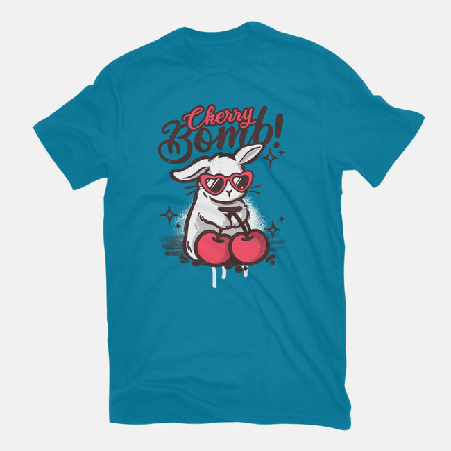 Cherry Bomb Bunny-Mens-Basic-Tee-NemiMakeit