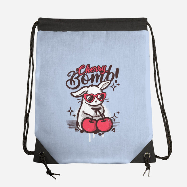 Cherry Bomb Bunny-None-Drawstring-Bag-NemiMakeit
