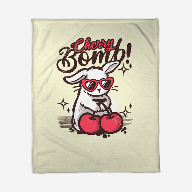 Cherry Bomb Bunny-None-Fleece-Blanket-NemiMakeit