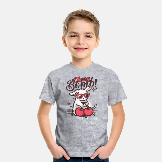 Cherry Bomb Bunny-Youth-Basic-Tee-NemiMakeit