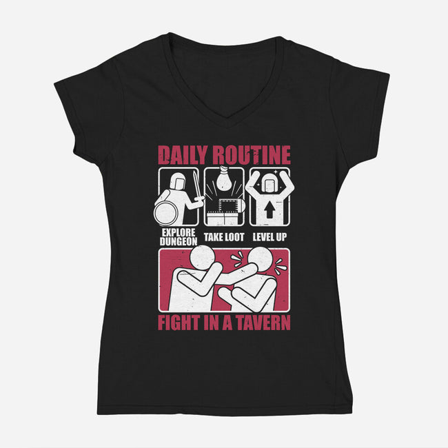 How To Dungeon-Womens-V-Neck-Tee-Studio Mootant